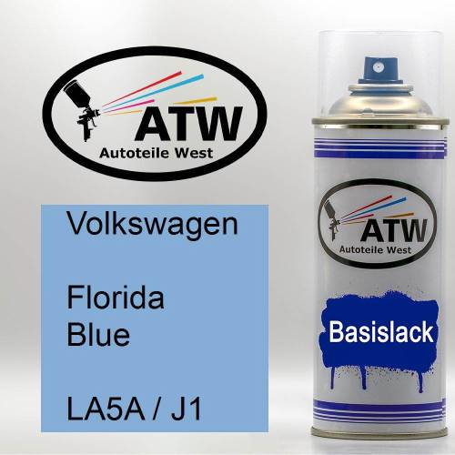 Volkswagen, Florida Blue, LA5A / J1: 400ml Sprühdose, von ATW Autoteile West.